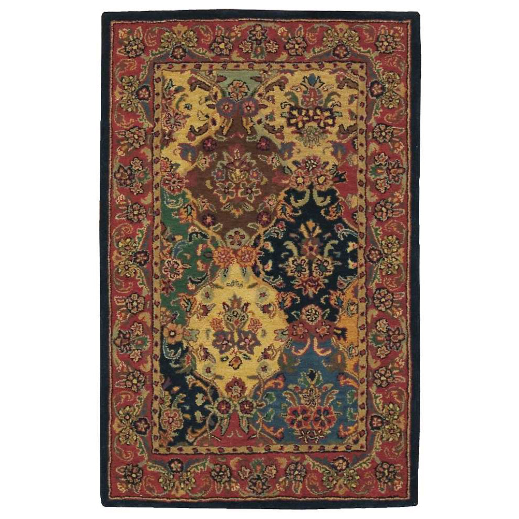 Nourison Home India House IH23 Multicolor Rectangle Indoor Area Rug -  Hand Tufted Medium Pile Rug Made of 100% Wool