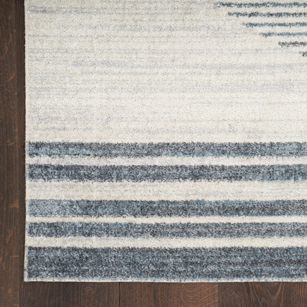 Nourison Home Astra ASW05 Rectangle Blue Machine Washable Rug - Power Loomed Indoor Rug
