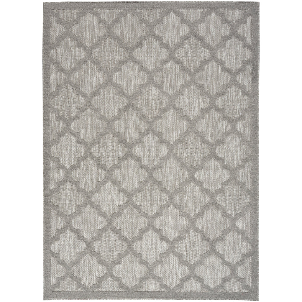 Nourison Home Easy Care NES01 Dark Gray Indoor / Outdoor Rectangle Rug - Modern Style Flatweave Low Pile Rug