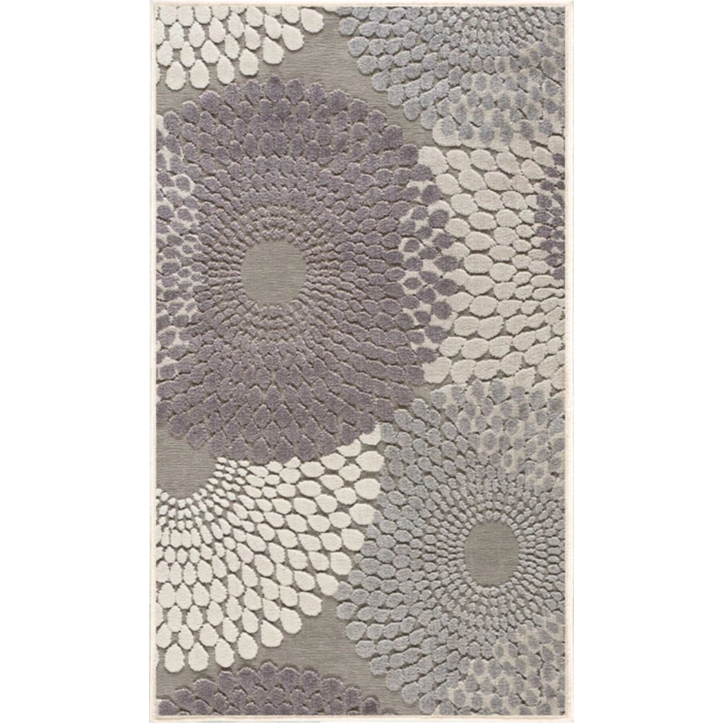Nourison Home Graphic Illusions GIL04 Grey Rectangle Indoor Area Rug - Power Loomed Living Room Rug-