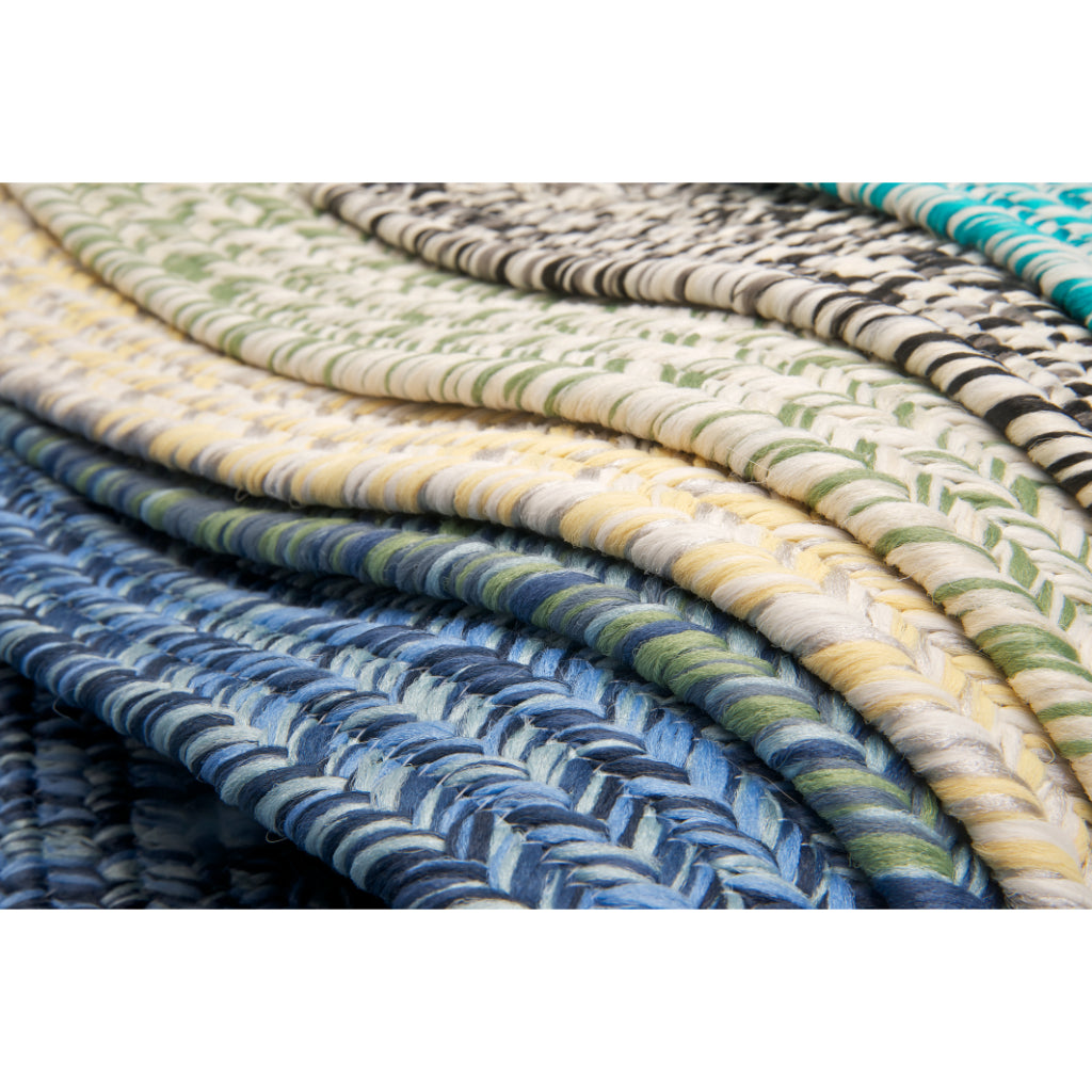 Colonial Mills Catalina Two-Color Rectangle Indoor / Outdoor Area Rug - Stain &amp; Fade Resistant Reversible Rug with Blue &amp; Green Accent