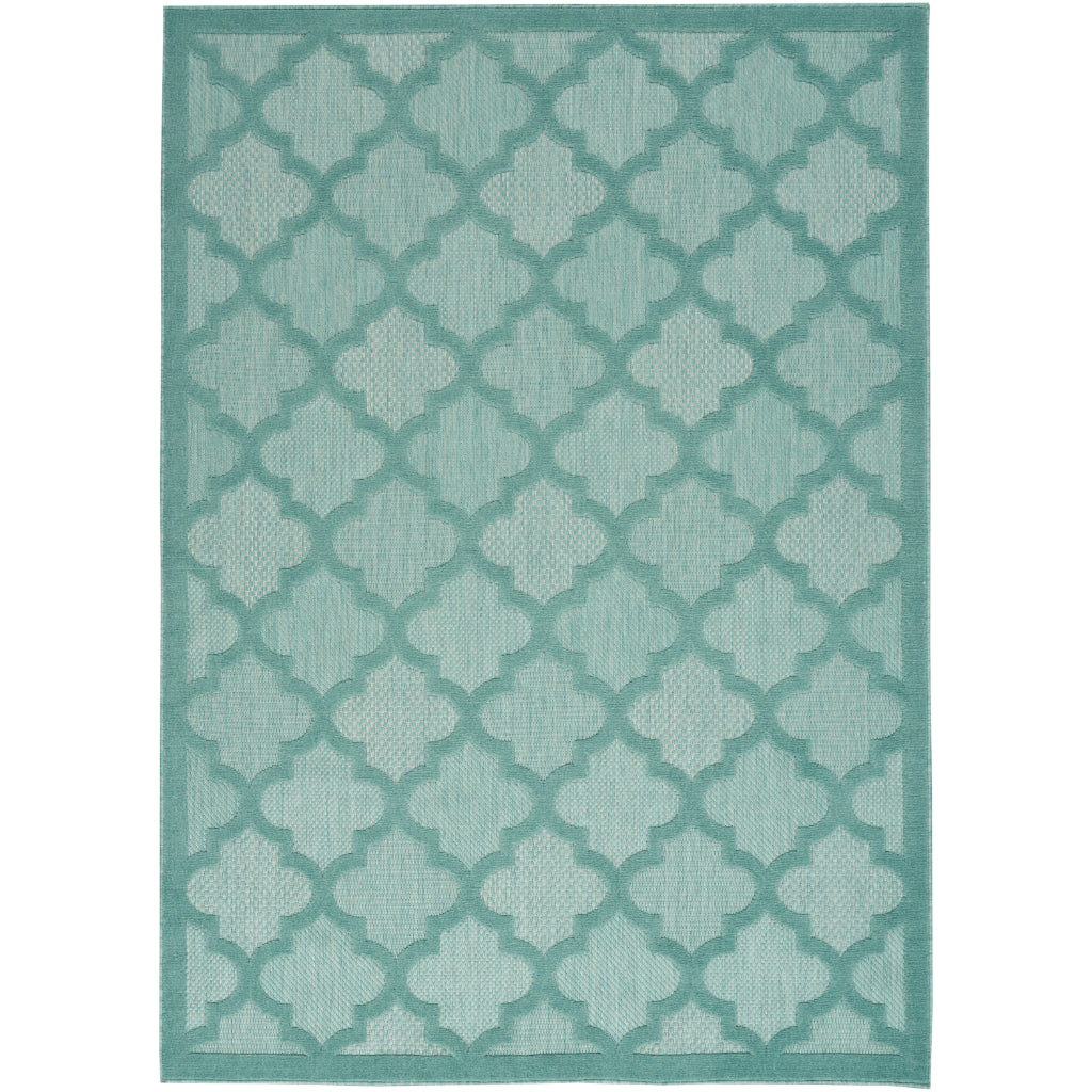 Nourison Home Easy Care NES01 Green Indoor / Outdoor Rectangle Rug - Modern Style Flatweave Low Pile Rug-