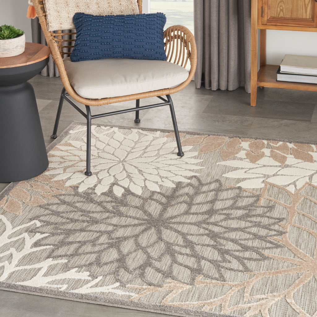 Nourison Home Aloha Indoor / Outdoor Machine Made Natural ALH05 Area Rug - Premium Stain-Resistant Round, Rectangle & Square Rug Made of 100% Polypropylene-