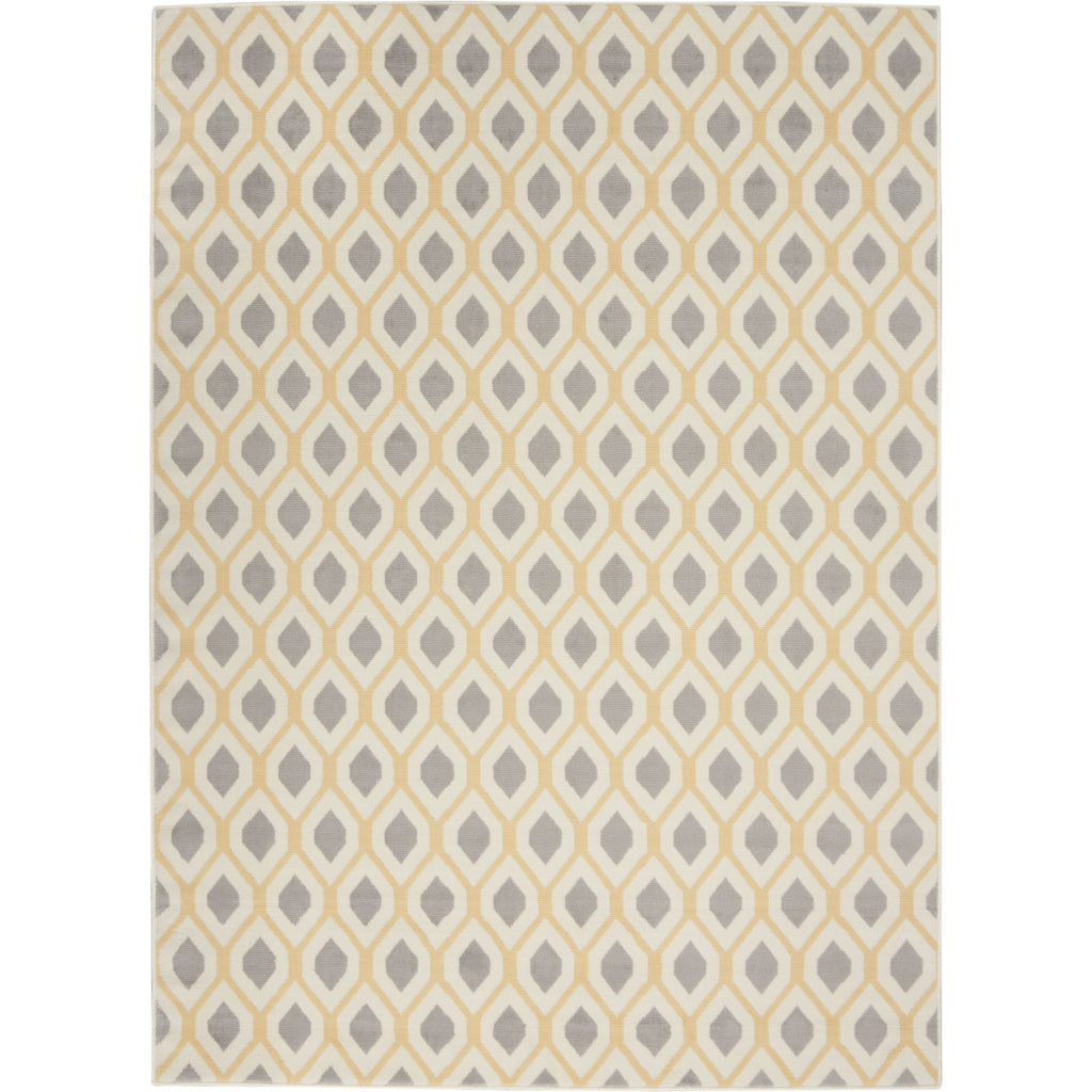 Nourison Home Grafix GRF22 White Rectangle Indoor Area Rug - Power Loomed Medium Pile Living Room Rug-