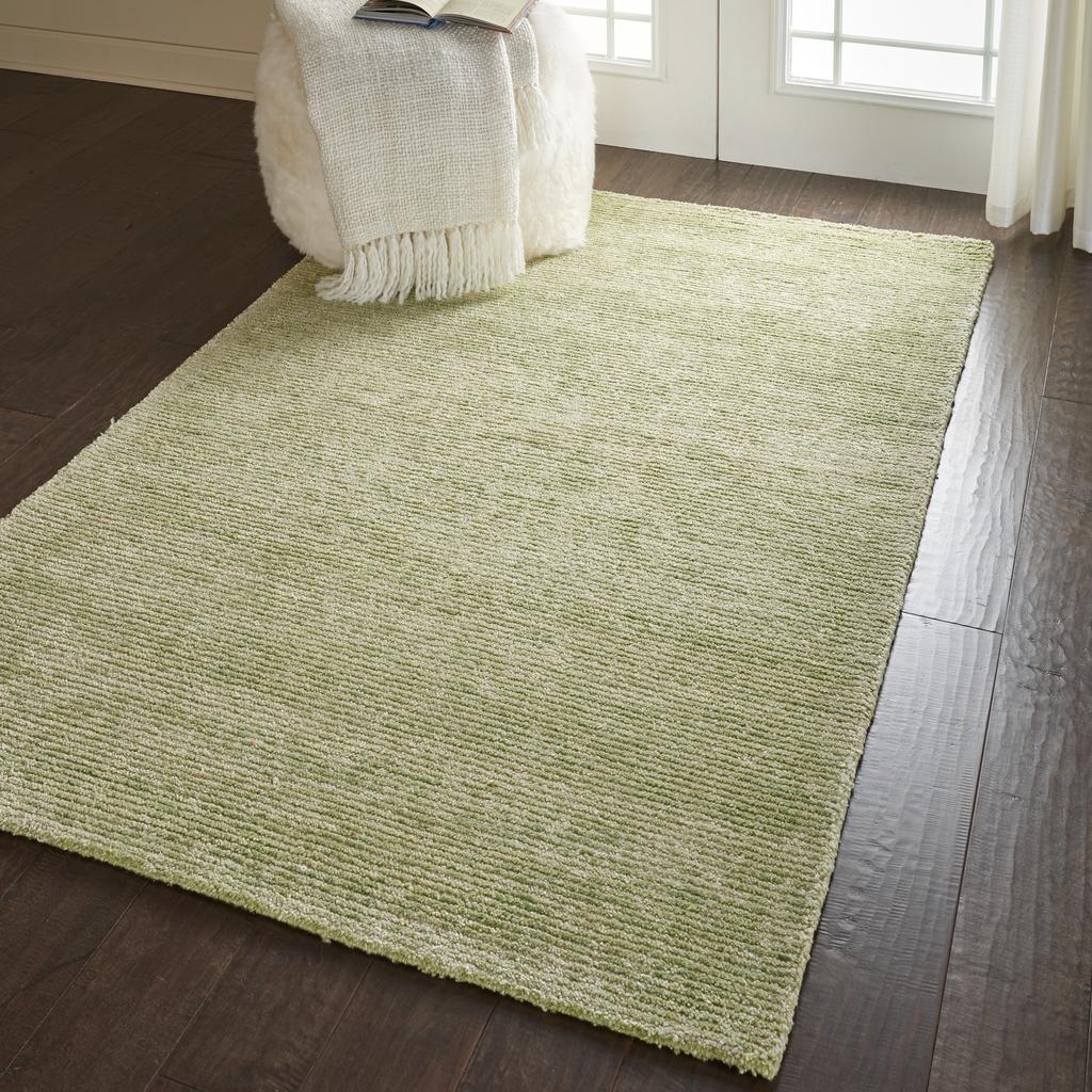 Nourison Home Weston WES01 Green Indoor Rectangle Area Rug - Modern Tufted Handmade Medium Pile