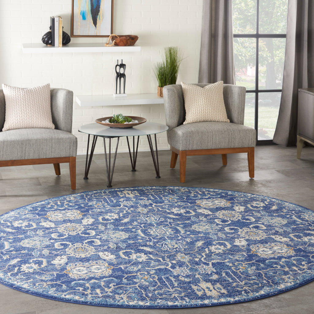 Nourison Home Grafix GRF24 Multicolor Indoor Round Area Rug - Power Loomed Medium Pile Rug