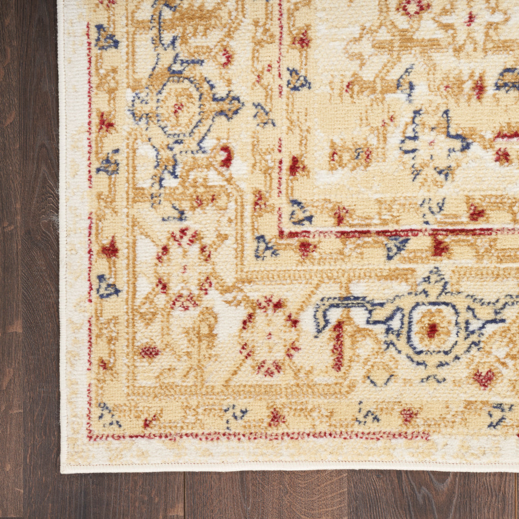 Nourison Home Grafix GRF43 Multicolor Indoor Rectangle Area Rug - Vintage Persian Rug with Cream Medallion Pattern