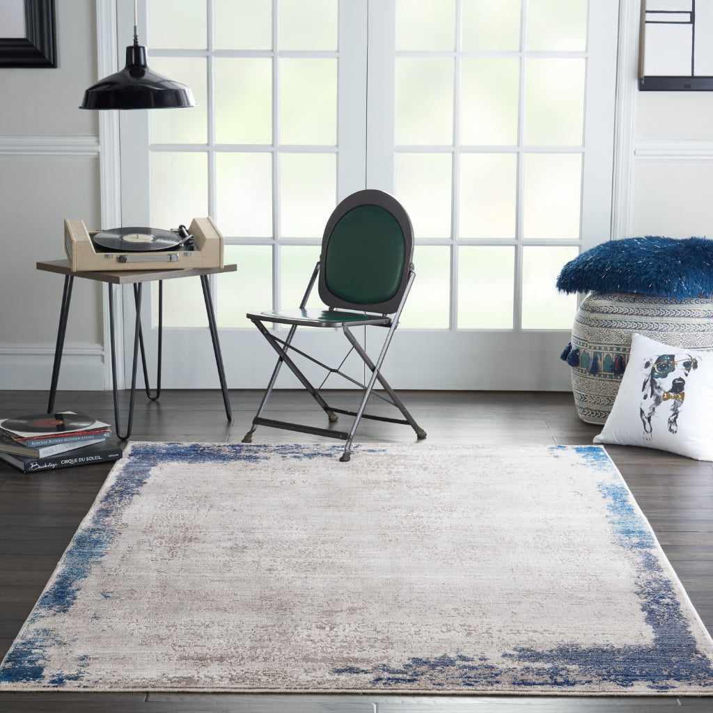 Nourison Home Imprints IMT01 Two-Color Rectangle Indoor Area Rug - Modern Style Medium Pile Abstract Rug