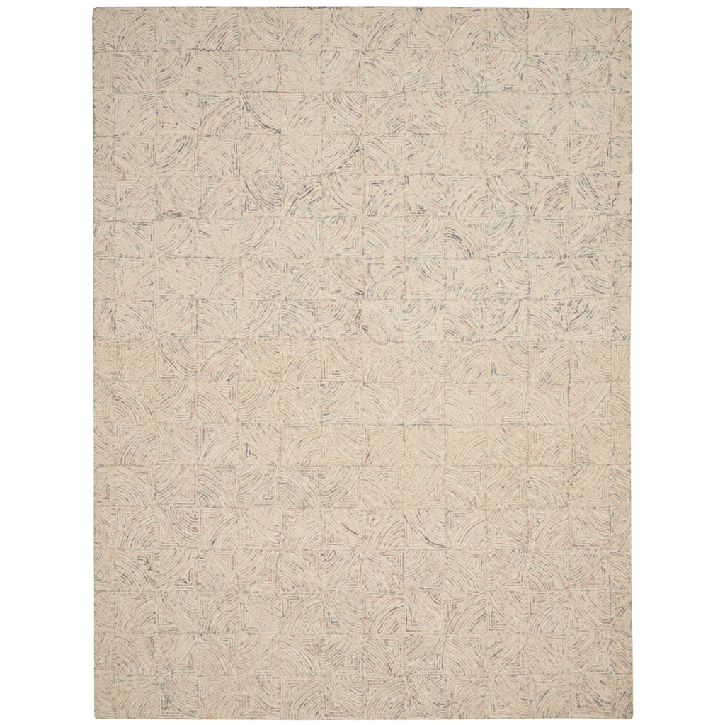 Nourison Home Linked LNK05 Multicolor Rectangle Indoor Area Rug - Hand Tufted Rug Made of 100% Wool