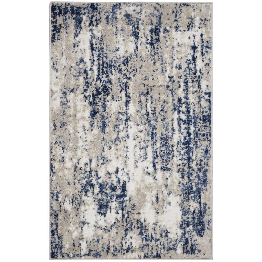 Nourison Home Cyrus CYR03 Two-Color Indoor Rectangle Area Rug - Power Loomed Low Pile Rug with Jute Backing