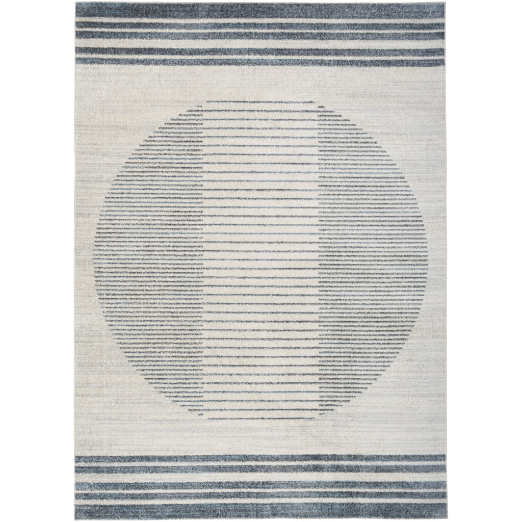 Nourison Home Astra ASW05 Rectangle Blue Machine Washable Rug - Power Loomed Indoor Rug