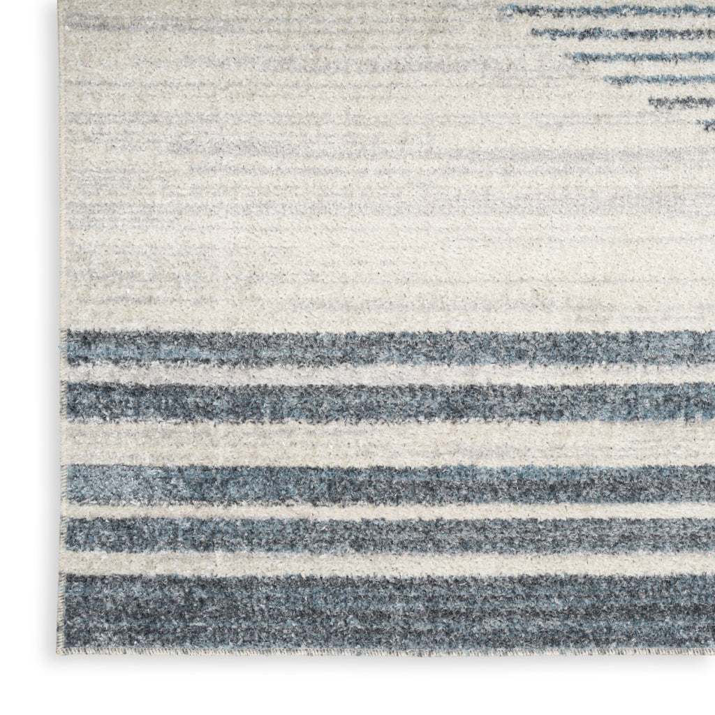 Nourison Home Astra ASW05 Blue Machine Washable Runner - Power Loomed Indoor Runner