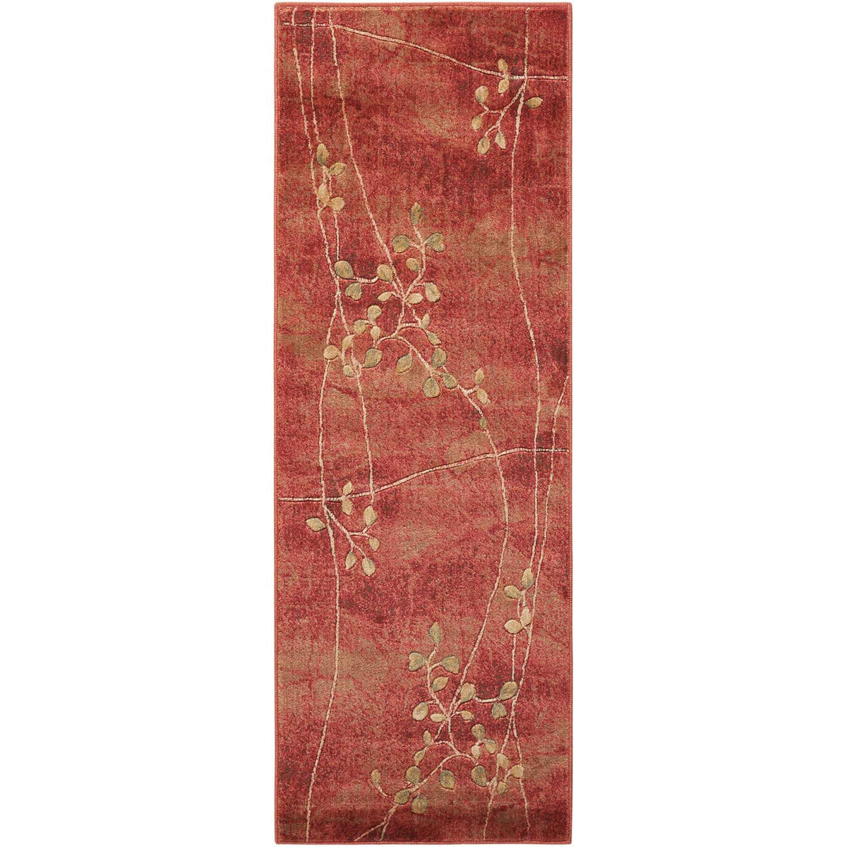 Nourison Home Somerset ST74 Flame Indoor Runner - Rustic Power Loomed Machine Made Medium Pile