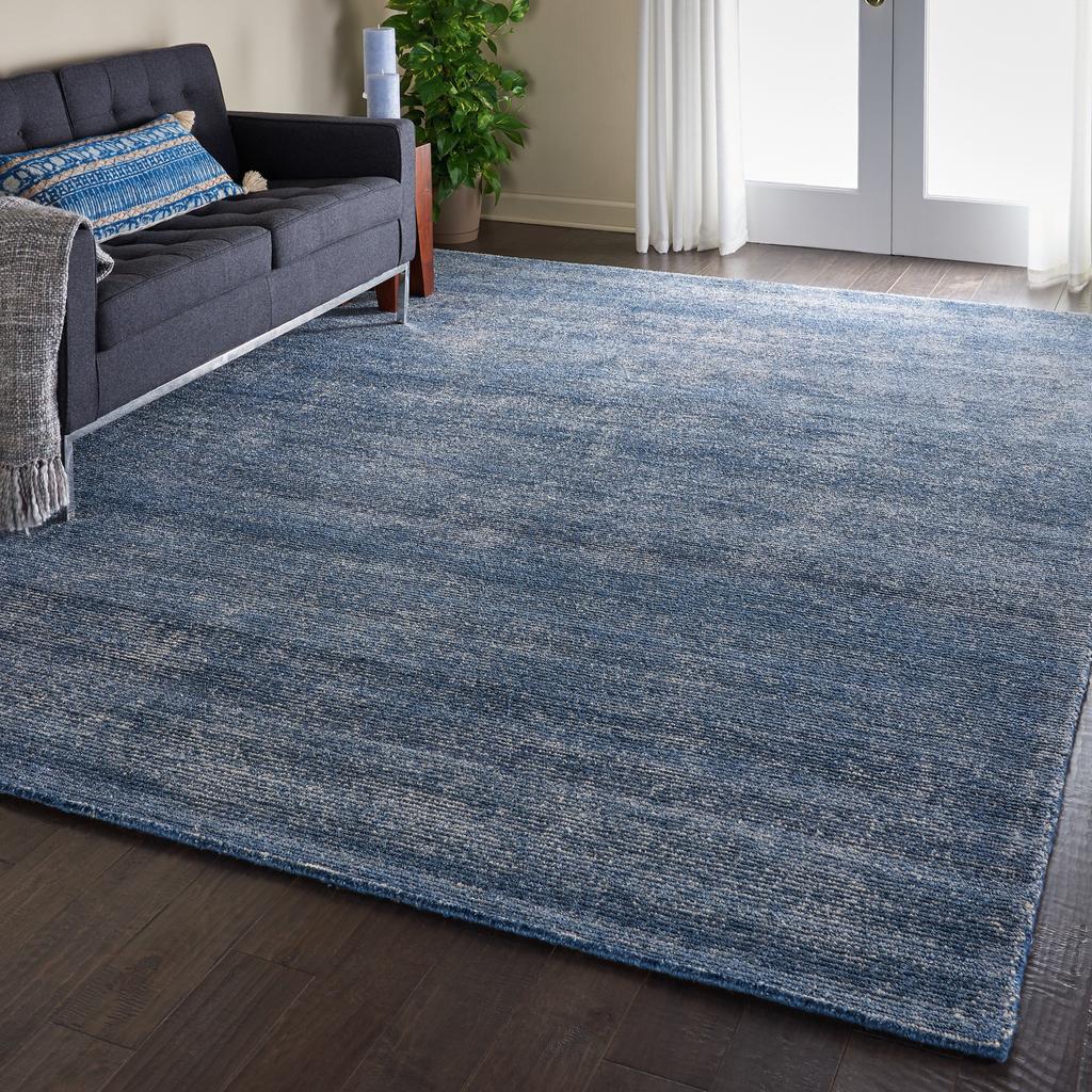 Nourison Home Weston WES01 Blue Indoor Rectangle Area Rug - Modern Tufted Handmade Medium Pile