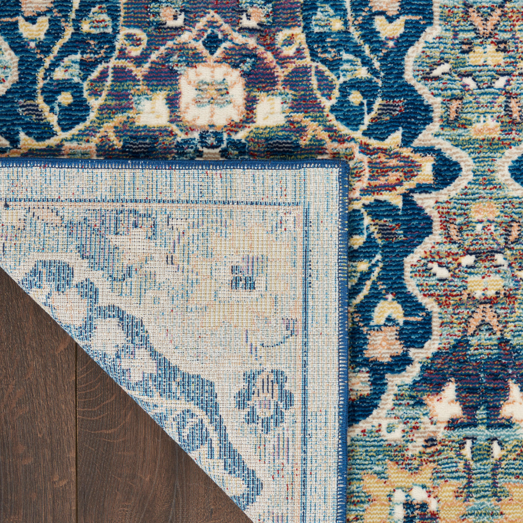 Nourison Home Global Vintage GLB16 Multicolor Rectangle Indoor Area Rug - Medium Pile Bohemian Rug with Floral Pattern