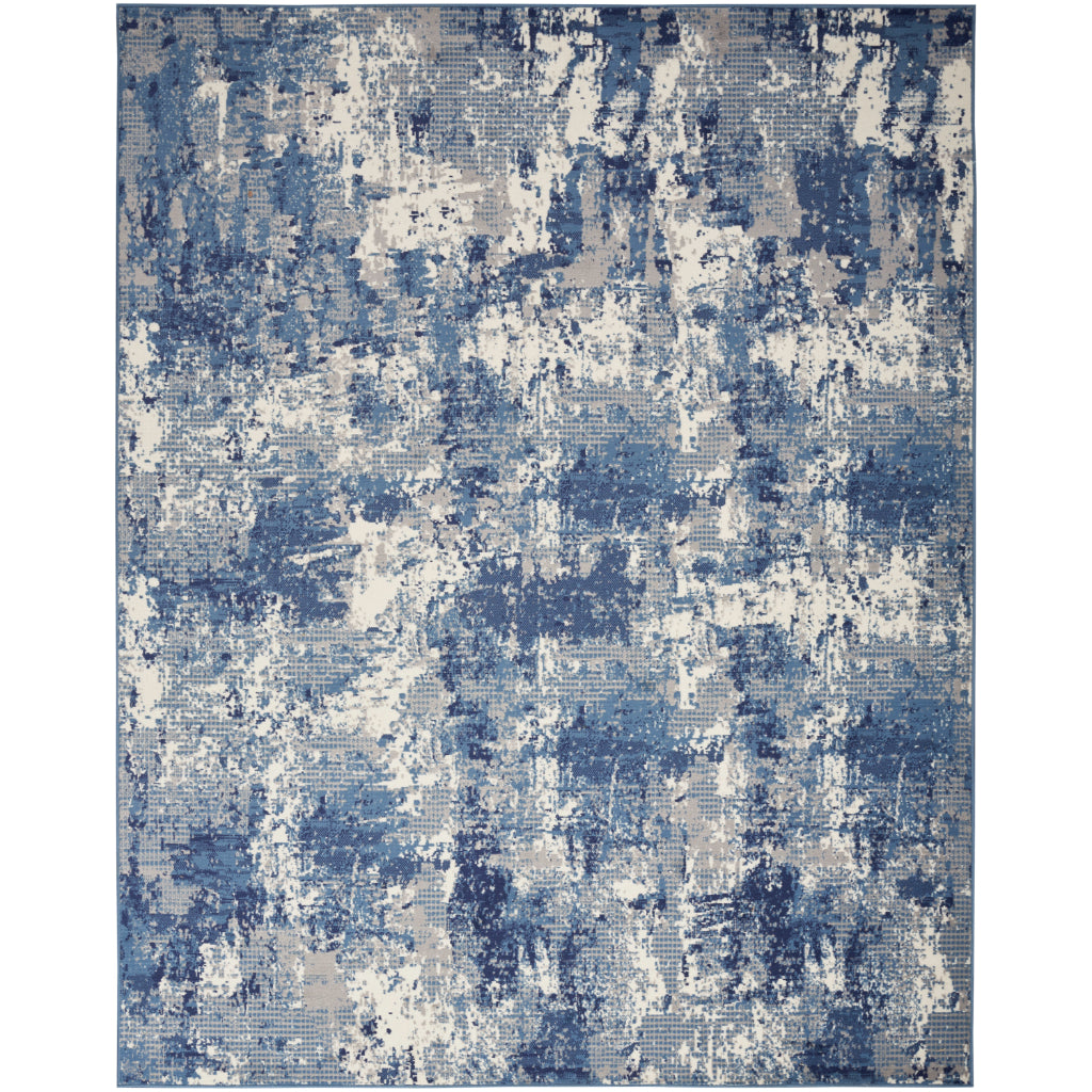 Nourison Home Grafix GRF38 Two-Color Indoor Rectangle Area Rug - Modern Medium Pile Abstract Rug-