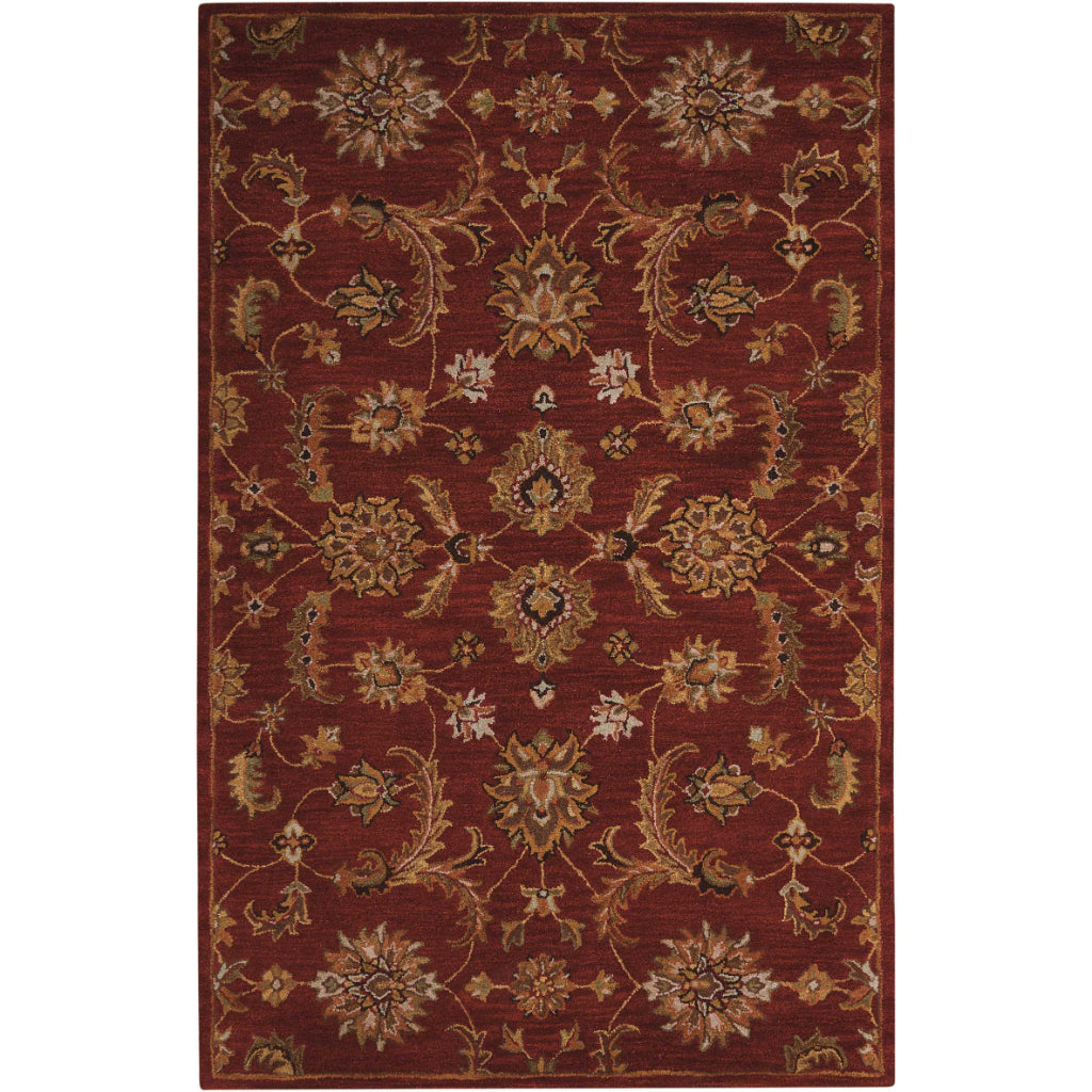 Nourison Home India House IH83 Multicolor Rectangle Indoor Area Rug - Hand Tufted Medium Pile Rug Made of 100% Wool-