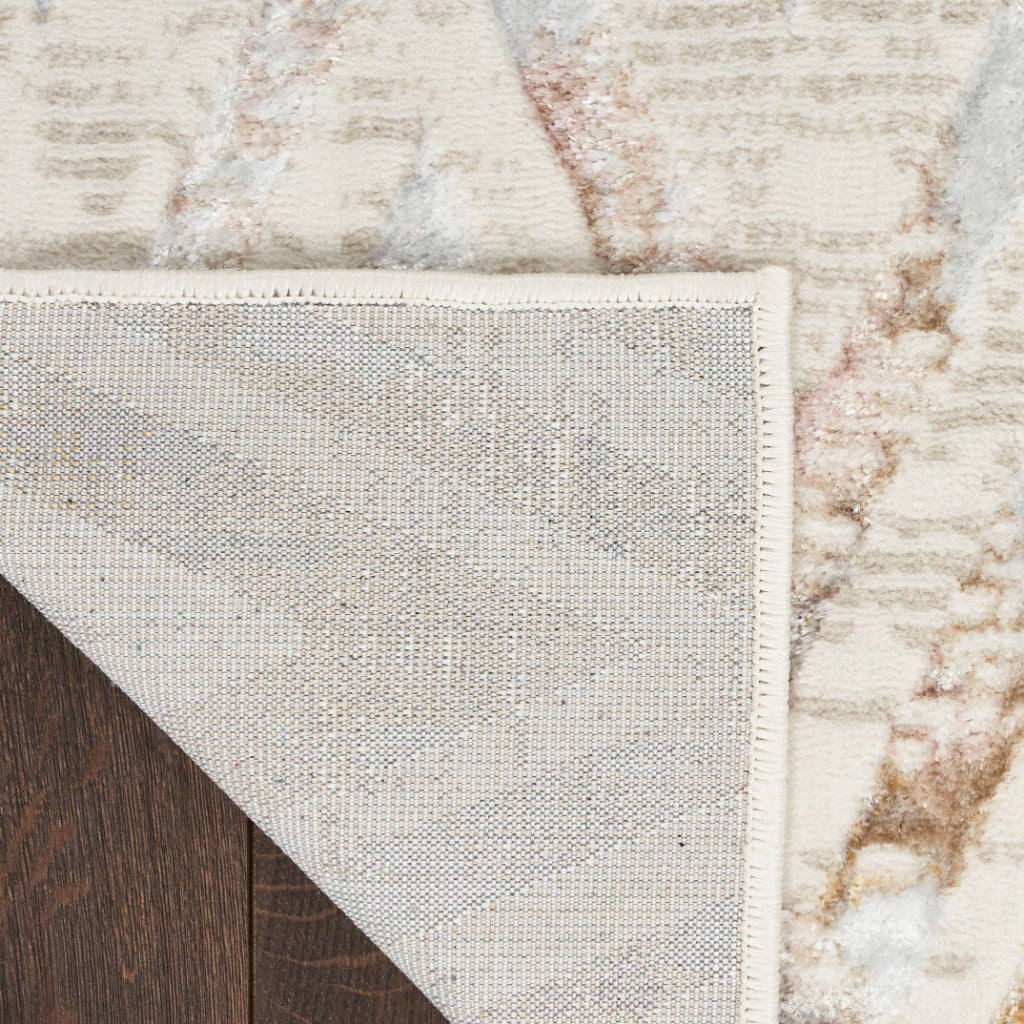 Nourison Home Glam GLM05 Multicolor Indoor Rectangle Area Rug - Low Pile Rug with Geometric Design