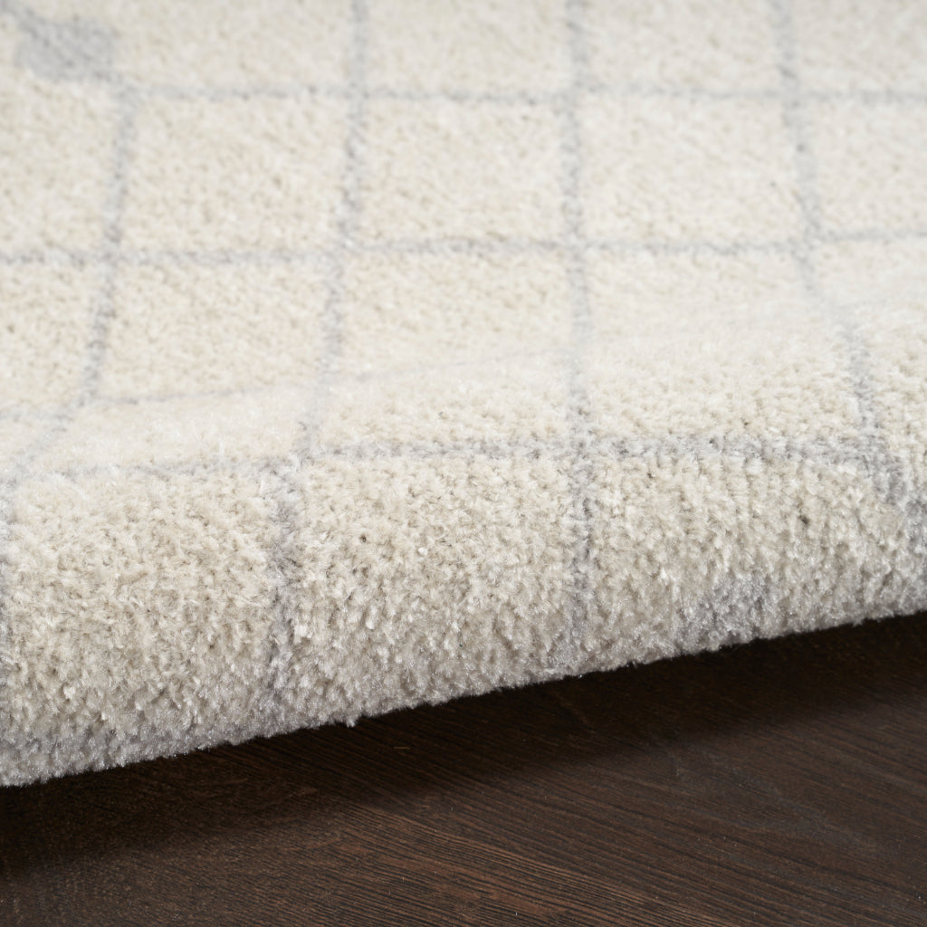 Nourison Home Astra ASW10 Light Gray Machine Washable Power Loomed Runner - Elegant Indoor Bohemian Runner
