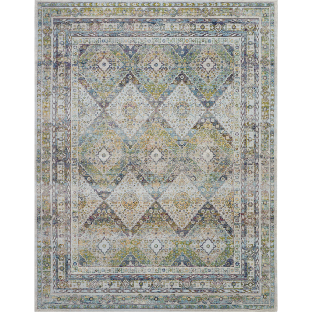 Nourison Home Global Vintage GLB07 Multicolor Indoor Rectangle Area Rug - Medium Pile Vintage Persian Rug