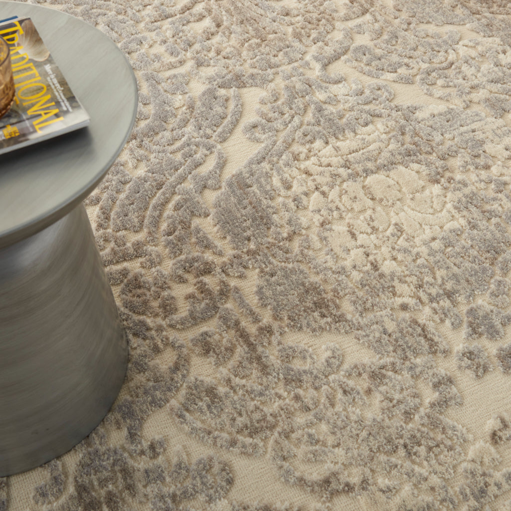 Nourison Home Graphic Illusions GIL09 Ivory Square Indoor Area Rug - Power Loomed Living Room Rug-