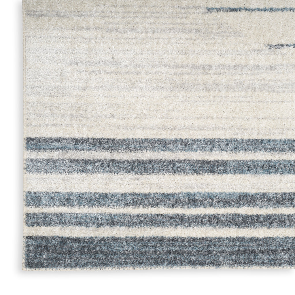 Nourison Home Astra ASW04 Rectangle Blue Machine Washable Rug - Power Loomed Indoor Rug