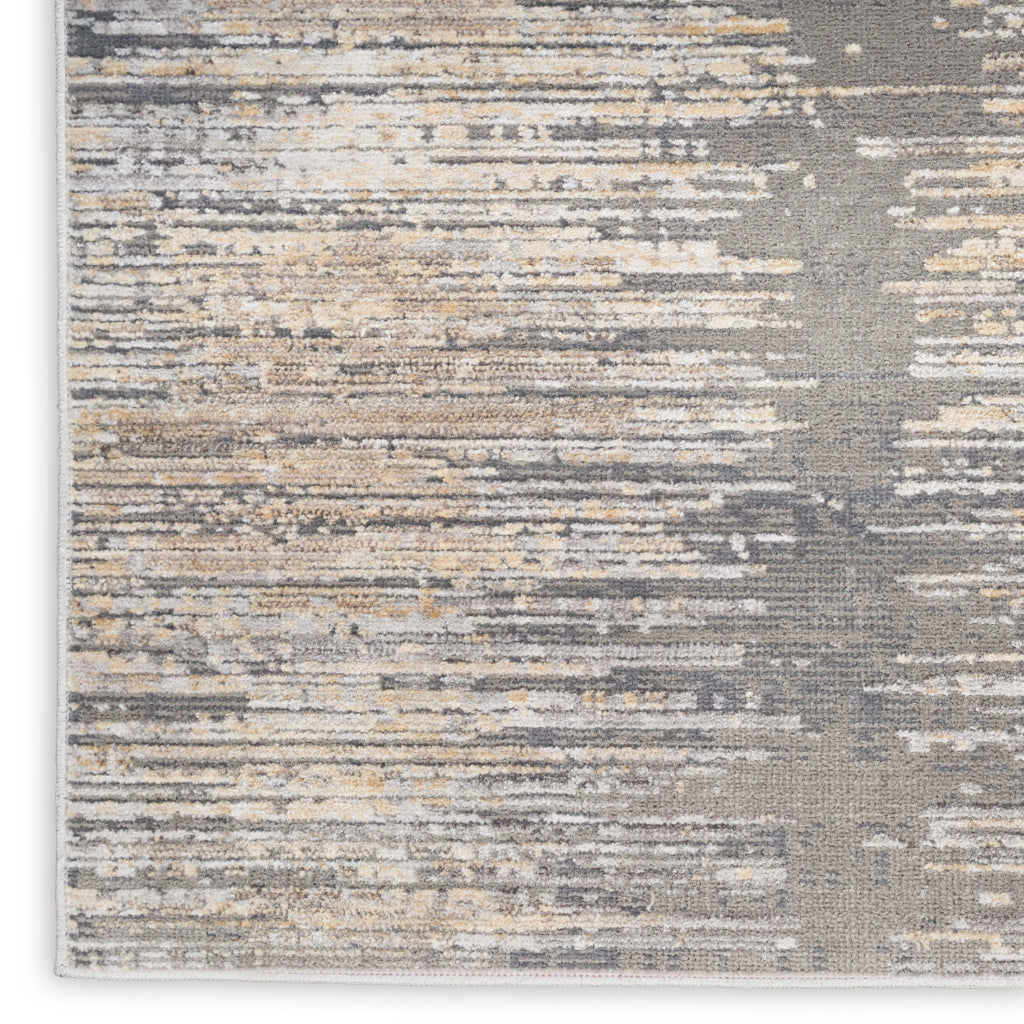 Nourison Home Abstract Hues ABH03 Multicolor Runner - Power Loomed Indoor Abstract Design Runner with Gray-Gold Accent