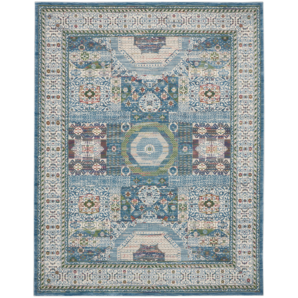 Nourison Home Global Vintage GLB17 Multicolor Rectangle Indoor Area Rug - Medium Pile Bohemian Rug