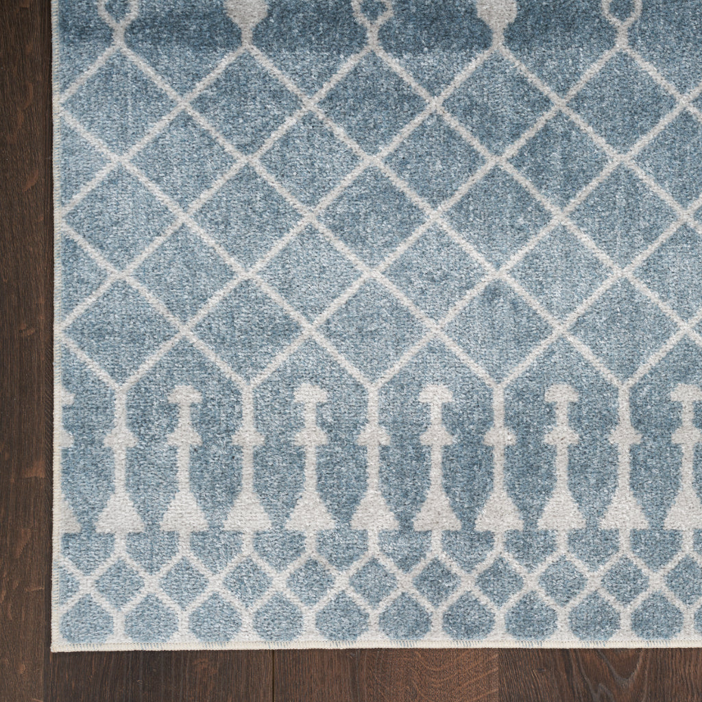 Nourison Home Astra ASW10 Rectangle Blue Machine Washable Area Rug - Elegant Indoor Bohemian Rug