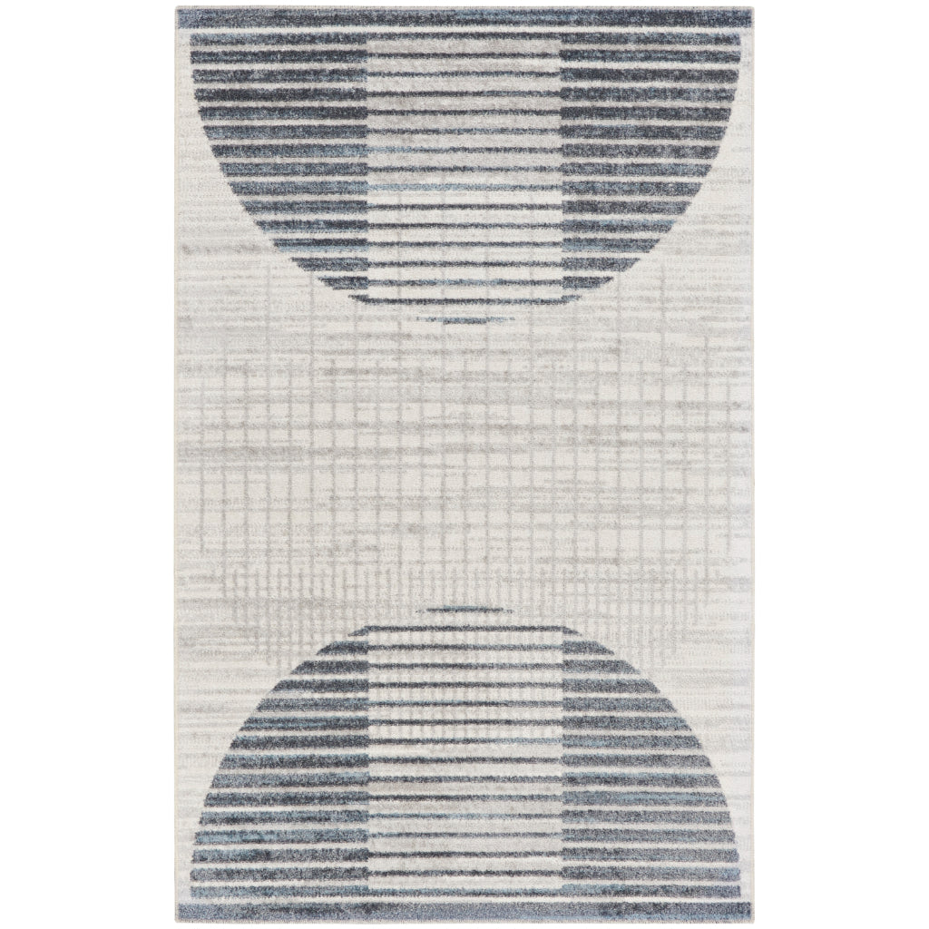 Nourison Home Astra ASW03 Rectangle Blue Machine Washable Rug - Power Loomed Indoor Rug