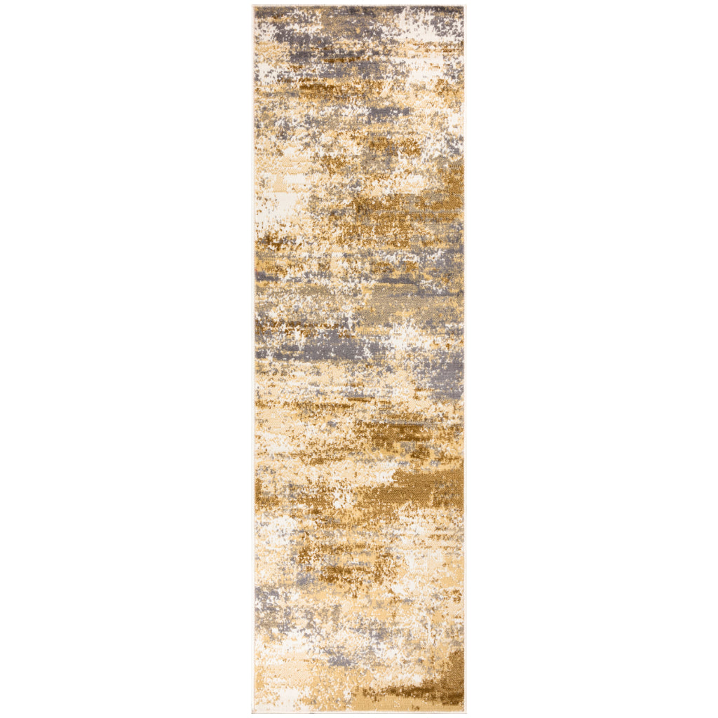 Nourison Home Grafix GRF40 Two-Color Indoor Runner - Modern Abstract Runner in Medium Pile