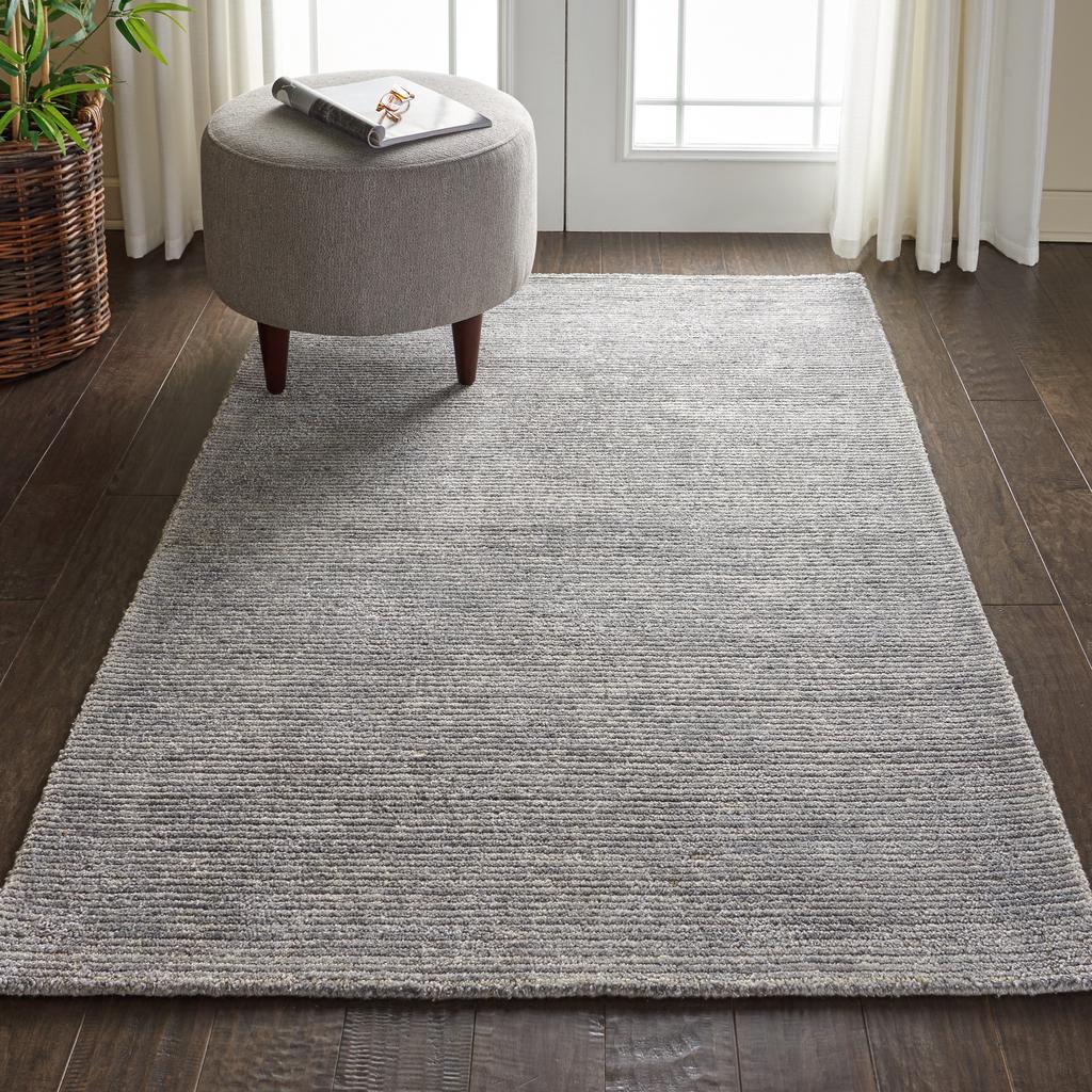 Nourison Home Weston WES01 Grey Indoor Rectangle Area Rug - Modern Tufted Handmade Medium Pile