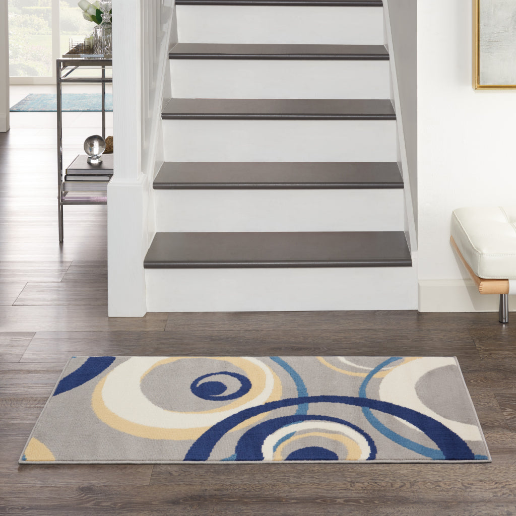 Nourison Home Grafix GRF21 Multicolor Indoor Rectangle Area Rug - Power Loomed Medium Pile Rug