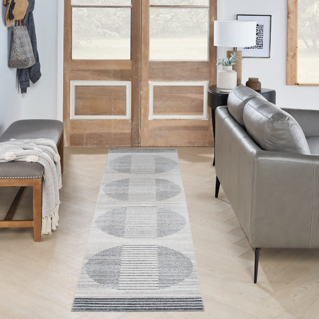 Nourison Home Astra ASW05 Blue Machine Washable Runner - Power Loomed Indoor Runner
