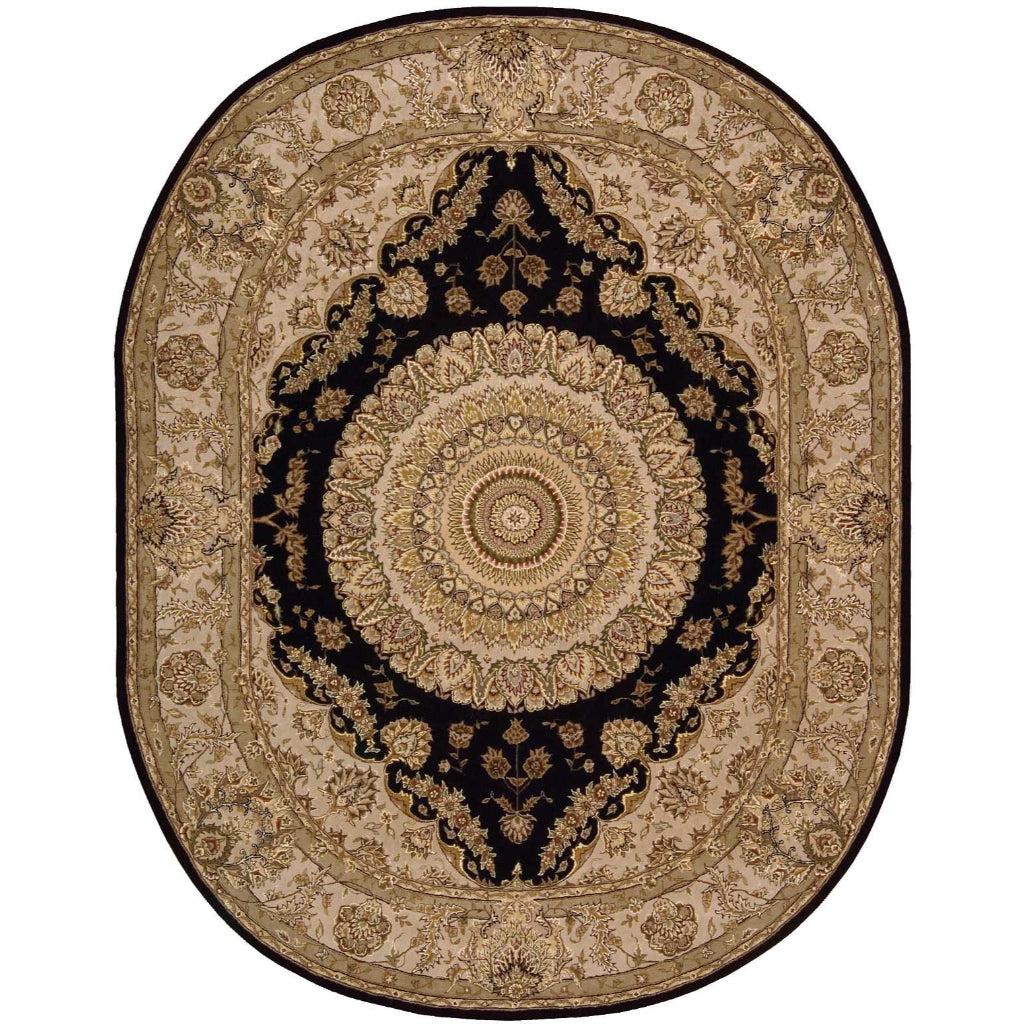 Nourison Home Nourison 2000 Multicolor 2233 Indoor Oval Area Rug - Traditional Hand Tufted Rug Made of Wool & Silk-