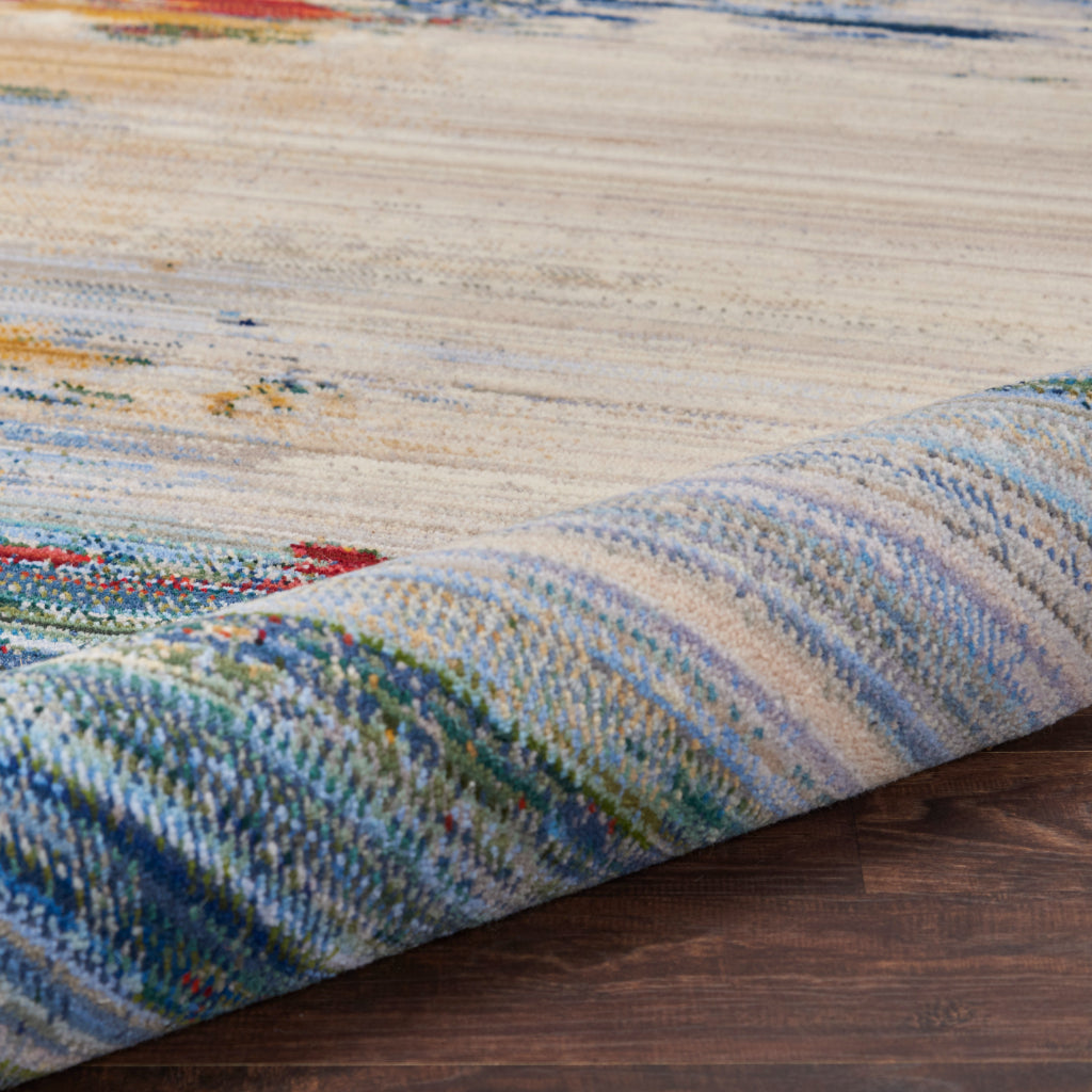 Nourison Home Chroma CRM05 Multicolor Rectangle Indoor Area Rug - Modern Style Loom-Woven Medium Pile Rug-