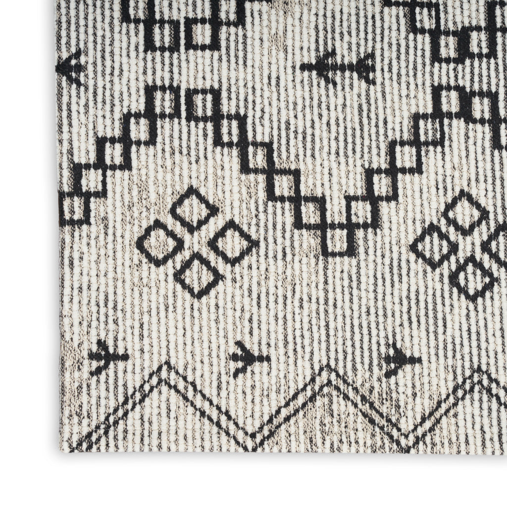 Nourison Home Brixton BRX01 Two-Color Indoor Accent Runner - Loom Woven Low Pile Tribal Runner