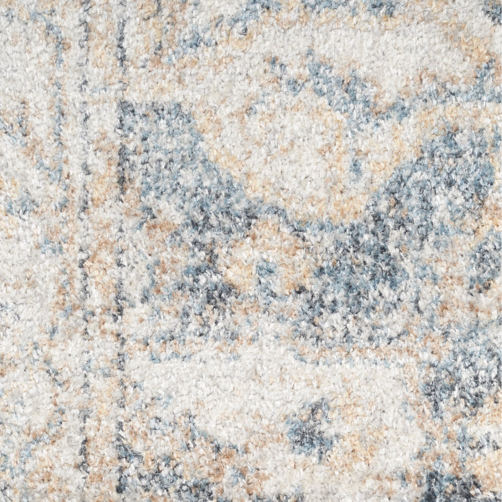 Nourison Home Astra ASW12 Rectangle Multicolor Machine Washable Rug - Power Loomed Persian Rug with Faded Gray-Blue Floral Design-