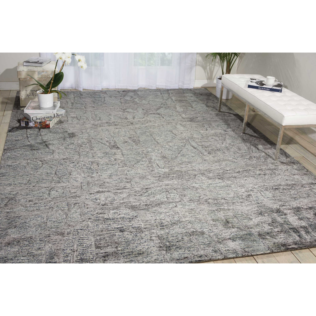 Nourison Home Gemstone GEM03 Hematite Rectangle Area Rug - Handmade Tufted Rug Made of 30% Wool & 70% Luxcelle-