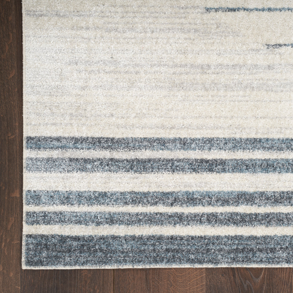 Nourison Home Astra ASW04 Rectangle Blue Machine Washable Rug - Power Loomed Indoor Rug