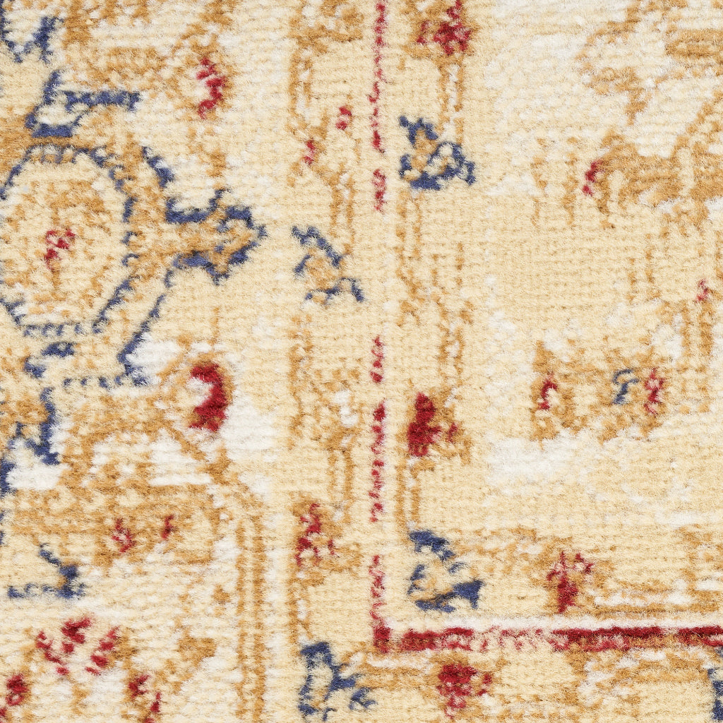 Nourison Home Grafix GRF43 Multicolor Indoor Rectangle Area Rug - Vintage Persian Rug with Cream Medallion Pattern