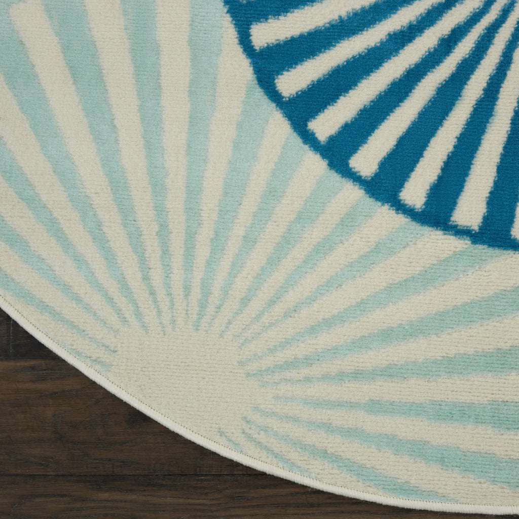 Nourison Home Grafix GRF20 Ivory/Multi Round Indoor Area Rug - Power Loomed Medium Pile Living Room Rug-