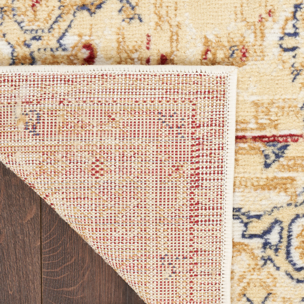 Nourison Home Grafix GRF43 Multicolor Indoor Rectangle Area Rug - Vintage Persian Rug with Cream Medallion Pattern