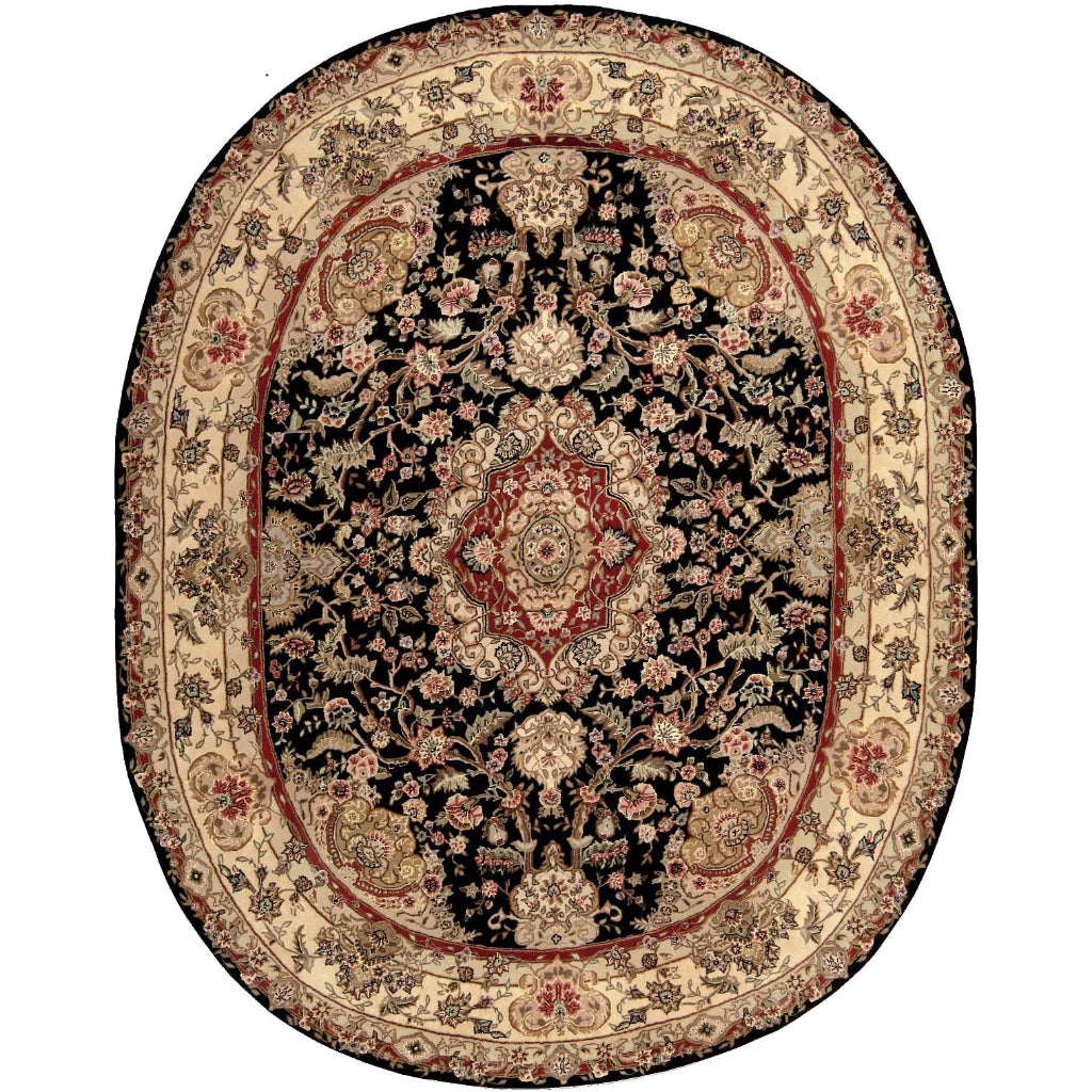 Nourison Home Nourison 2000 Multicolor 2028 Indoor Oval Area Rug - Exquisite Wool & Silk Hand Tufted Rug-
