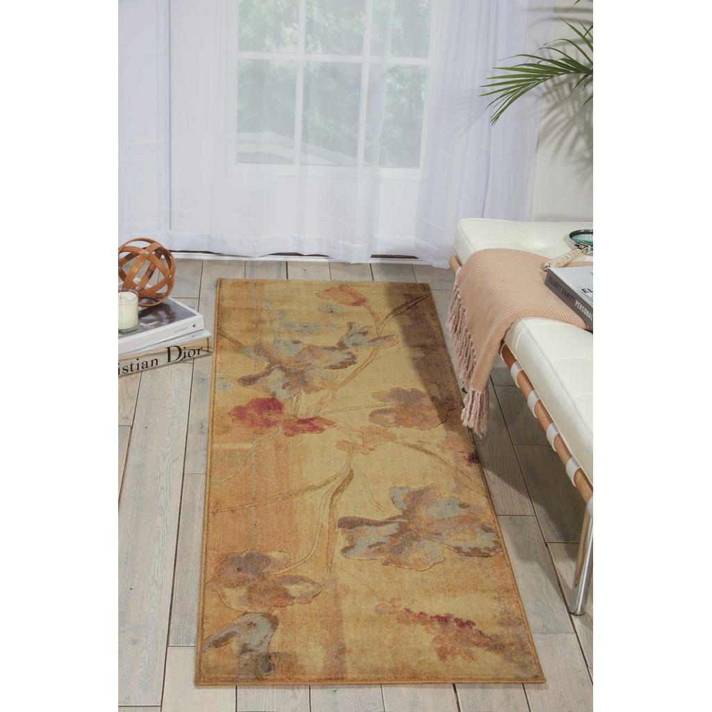 Nourison Home Somerset ST18 Beige Indoor Runner - Farmhouse Power Loomed Machine Made Medium Pile