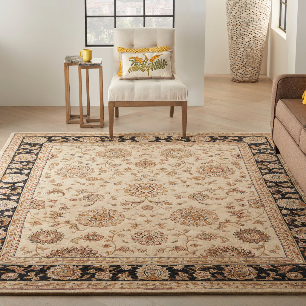 Nourison Home Nourison 2000 Two-Color 2207 Indoor Rectangle Area Rug - Traditional Hand Tufted Rug Made of New Zealand Wool & Silk-