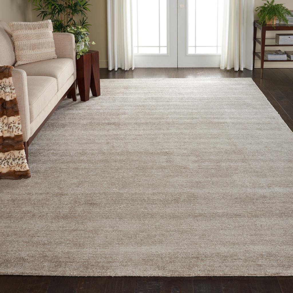 Nourison Home Weston WES01 Taupe Indoor Rectangle Area Rug - Modern Tufted Handmade Medium Pile