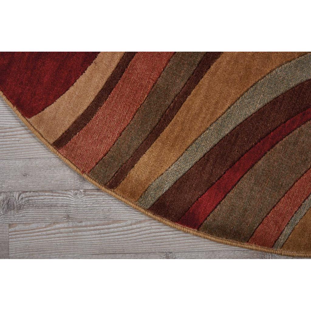 Nourison Home Somerset ST81 Multicolor Indoor Round Area Rug - Modern Power Loomed Machine Made Medium Pile