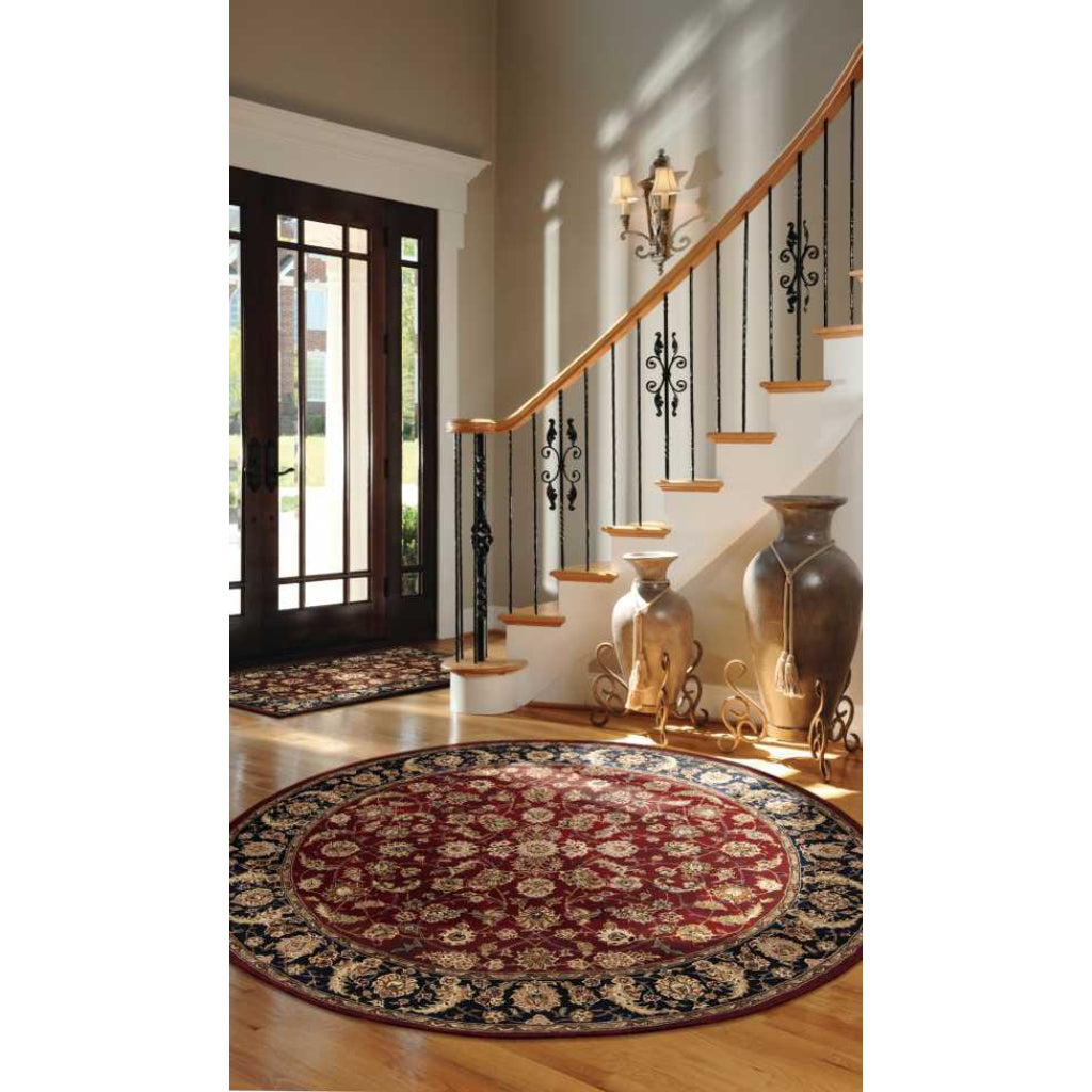 Nourison Home Nourison 2000 Multicolor 2002 Indoor Round Area Rug - Traditional Hand Tufted Rug Made of New Zealand Wool &amp; Silk