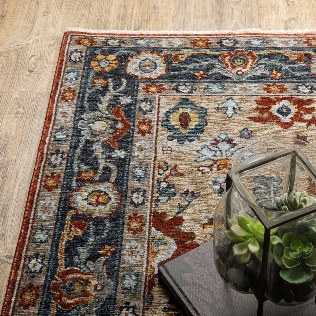 Oriental Weavers Aberdeen 1143H Multicolor Indoor Runner - Classic Machine Made Persian Rug with Medallion Design